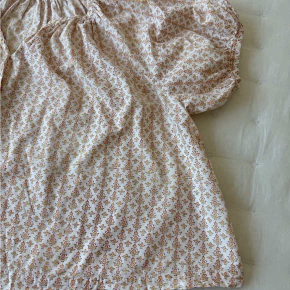 Doen XL June Button Down Blouse in Marigold Meadows Floral - Picture 9 of 12